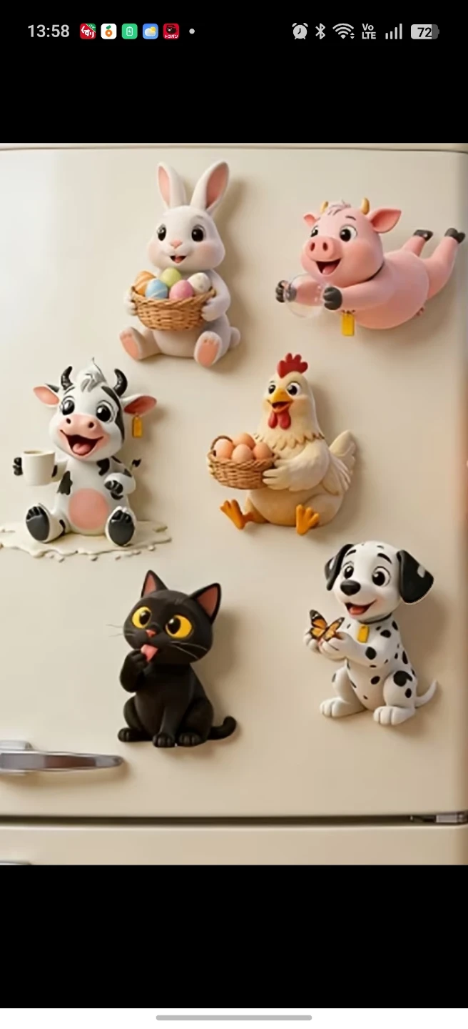 動物マグネット 6個セット