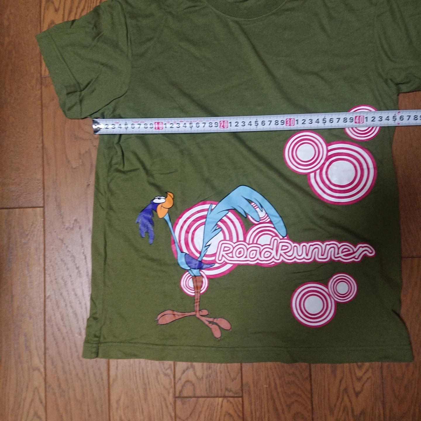 ルーニーテューンズ ロードランナー Tシャツ カーキMの写真6枚目