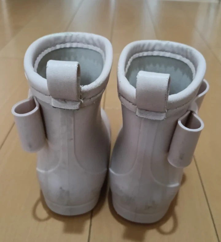 キッズ用 リボンレインブーツ ピンク 13cmの写真3枚目