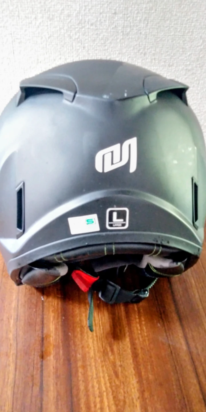 バイク用ヘルメット マットブラック Lサイズの写真4枚目