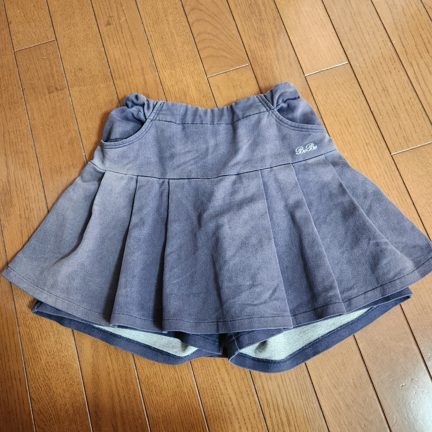 ベベ キュロットスカート 150cm ネイビー
