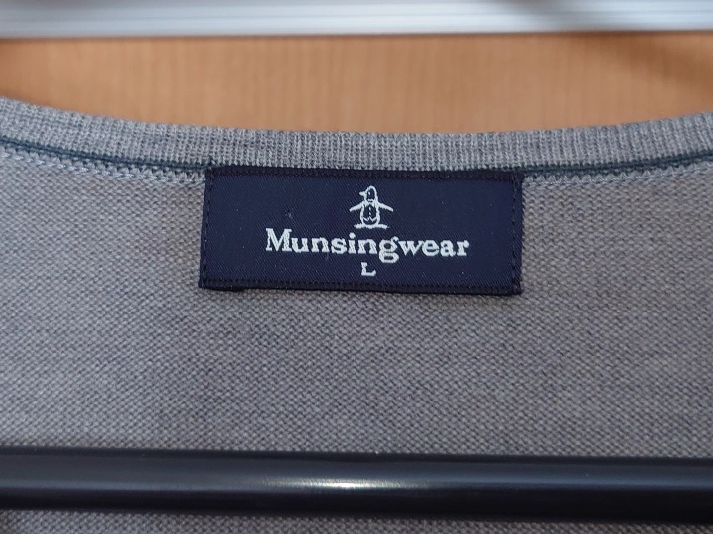 Munsingwear マンシングウェア Vネックニット グレー Lの写真4枚目