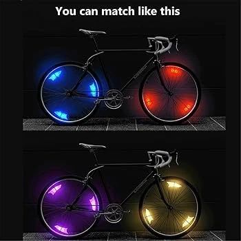 【新品】自転車用ホイールリフレクター LED内蔵 2個セット ブルーの写真6枚目