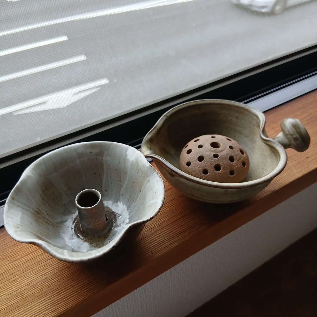 陶器 花器 2点セット 華道具