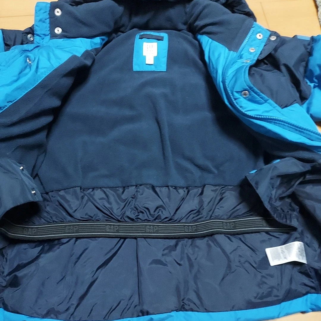 ギャップキッズ　ダウンジャケット ブルー 140-160cmの写真3枚目