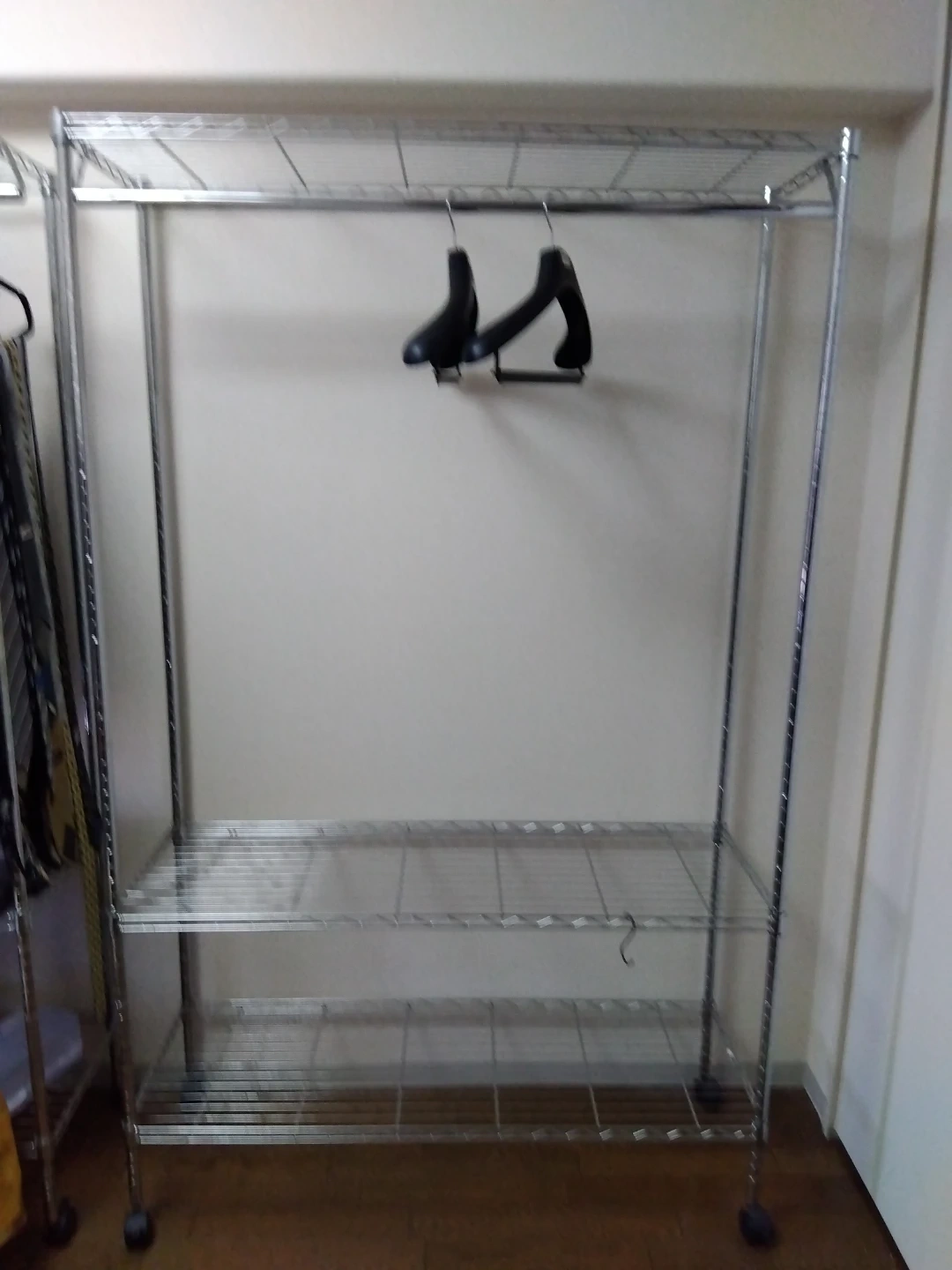 メタルラック ハンガーラック 収納棚 キャスター付き