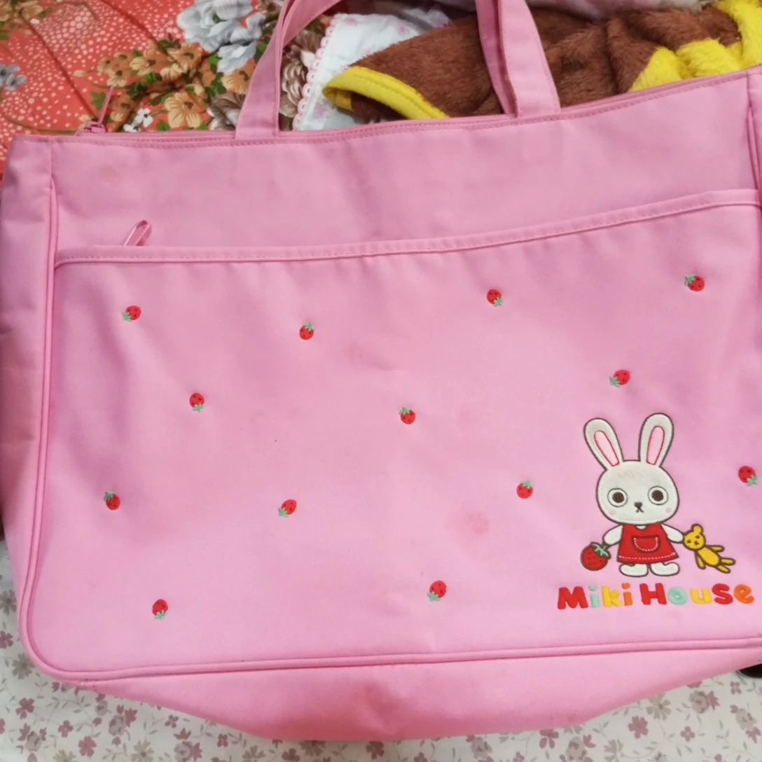 ミキハウス レッスンバッグ ピンク うさこ
