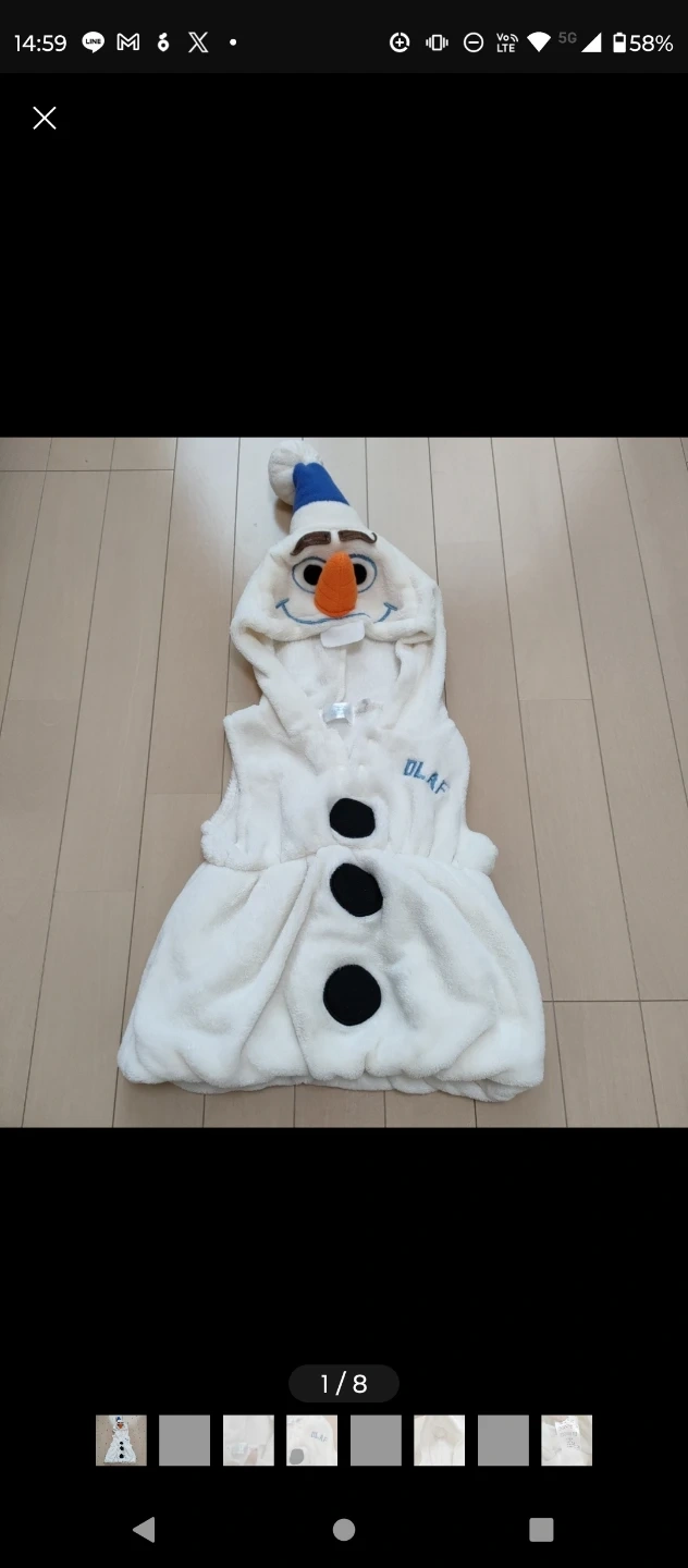 アナ雪 オラフ コスチューム ハロウィンコスチューム オラフ着ぐるみ