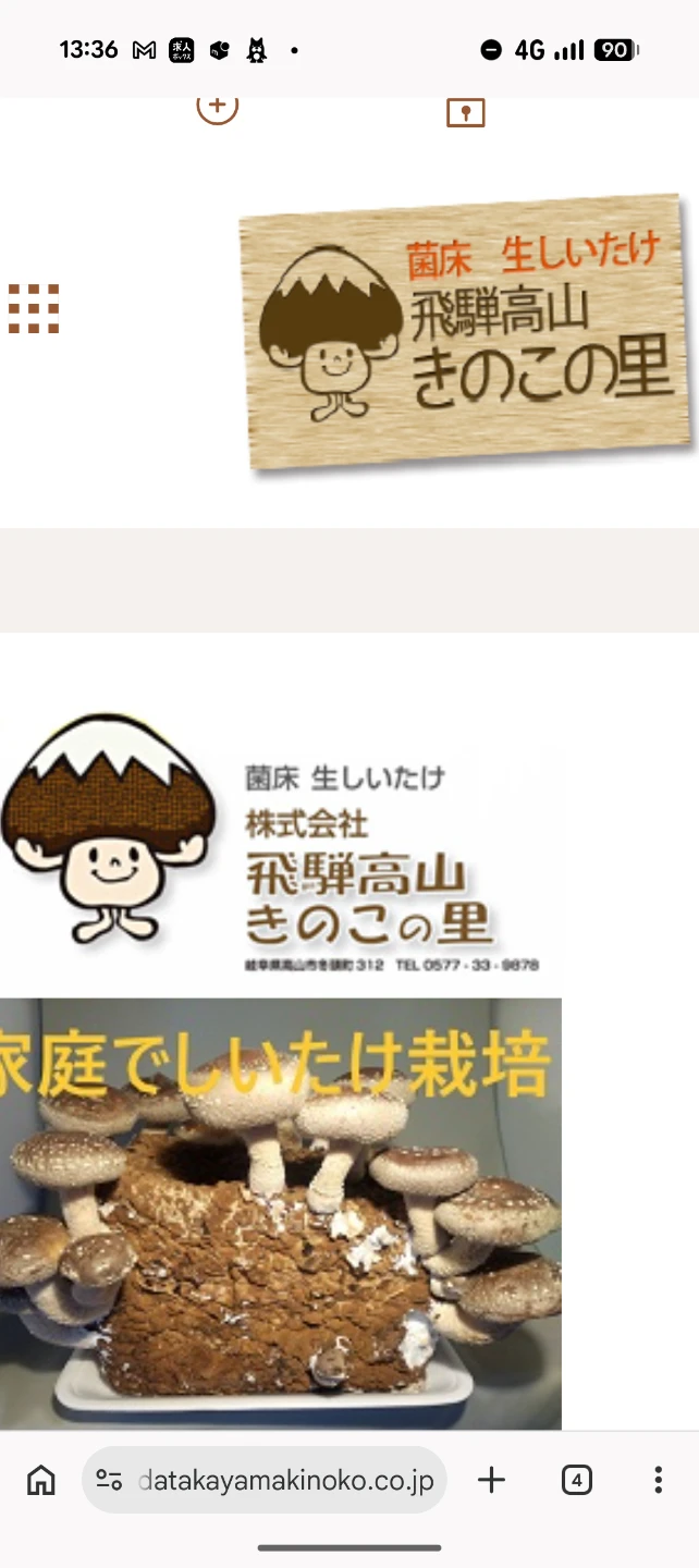 お子さんと！新品未開封 飛騨高山 きのこの里 家庭でしいたけ栽培キットの写真2枚目