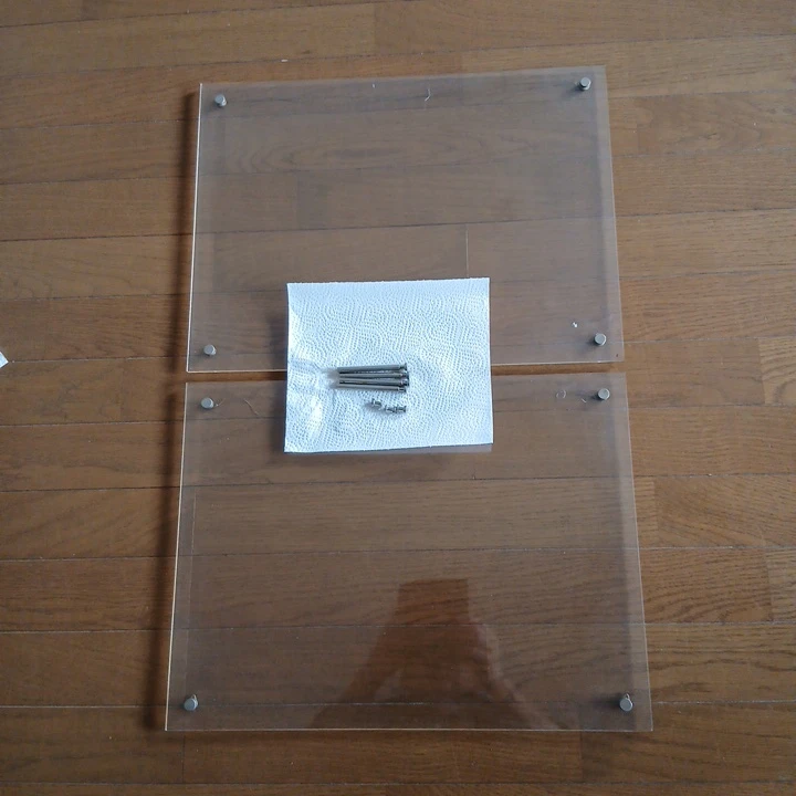 アクリル棚板 2枚セット 金具付きの写真4枚目