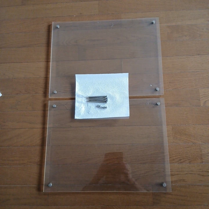 アクリル棚板 2枚セット 金具付きの写真4枚目