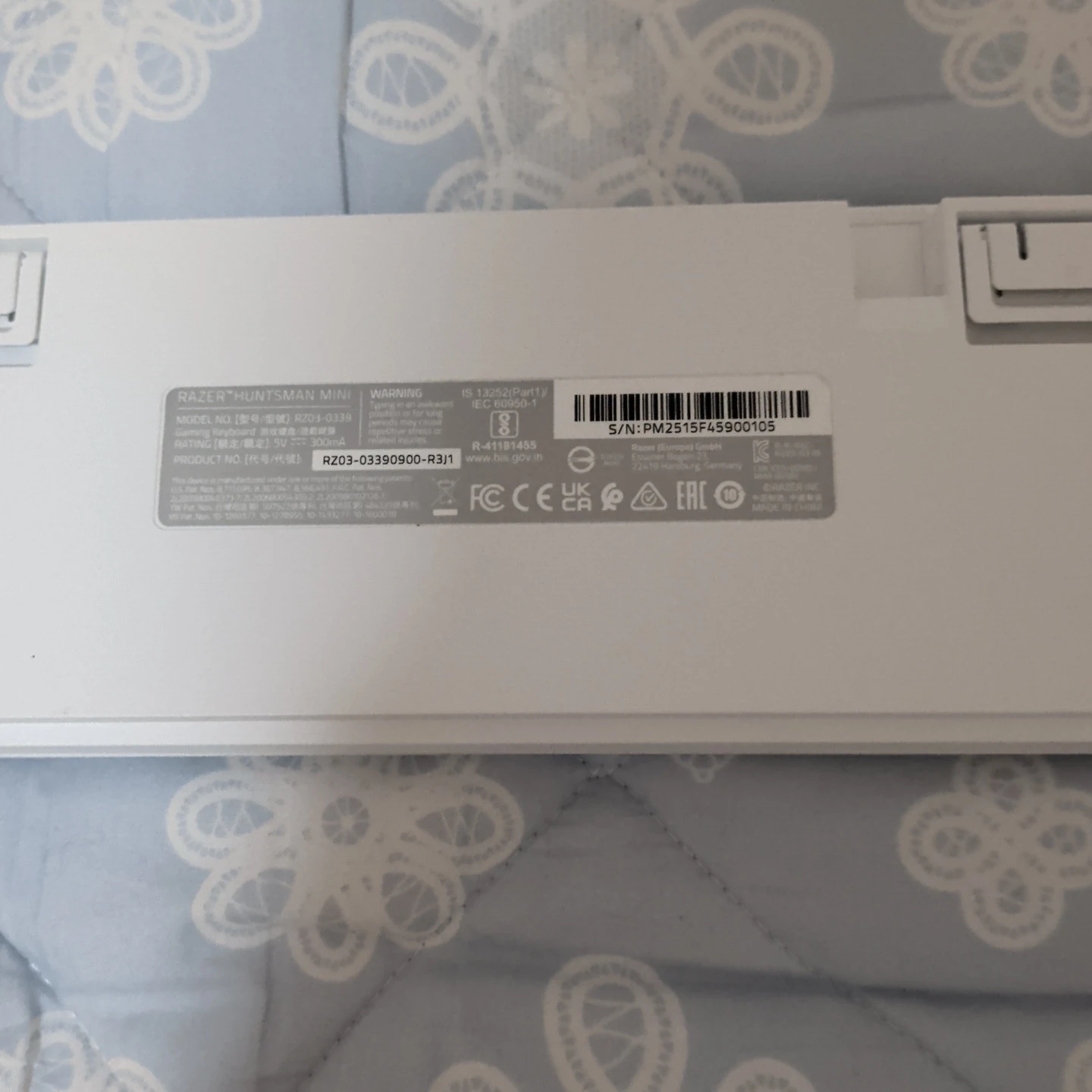 キーボード中古レイザー ハンツマン ミニ ホワイトの写真3枚目