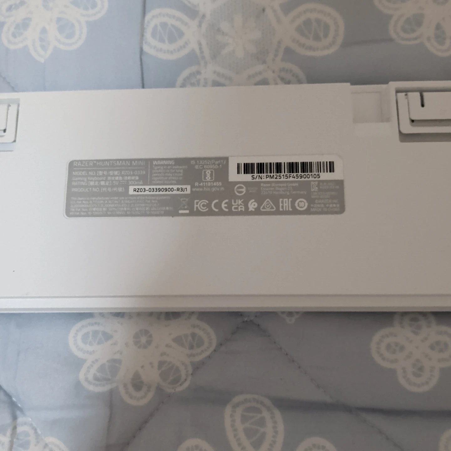 キーボード中古レイザー ハンツマン ミニ ホワイトの写真3枚目