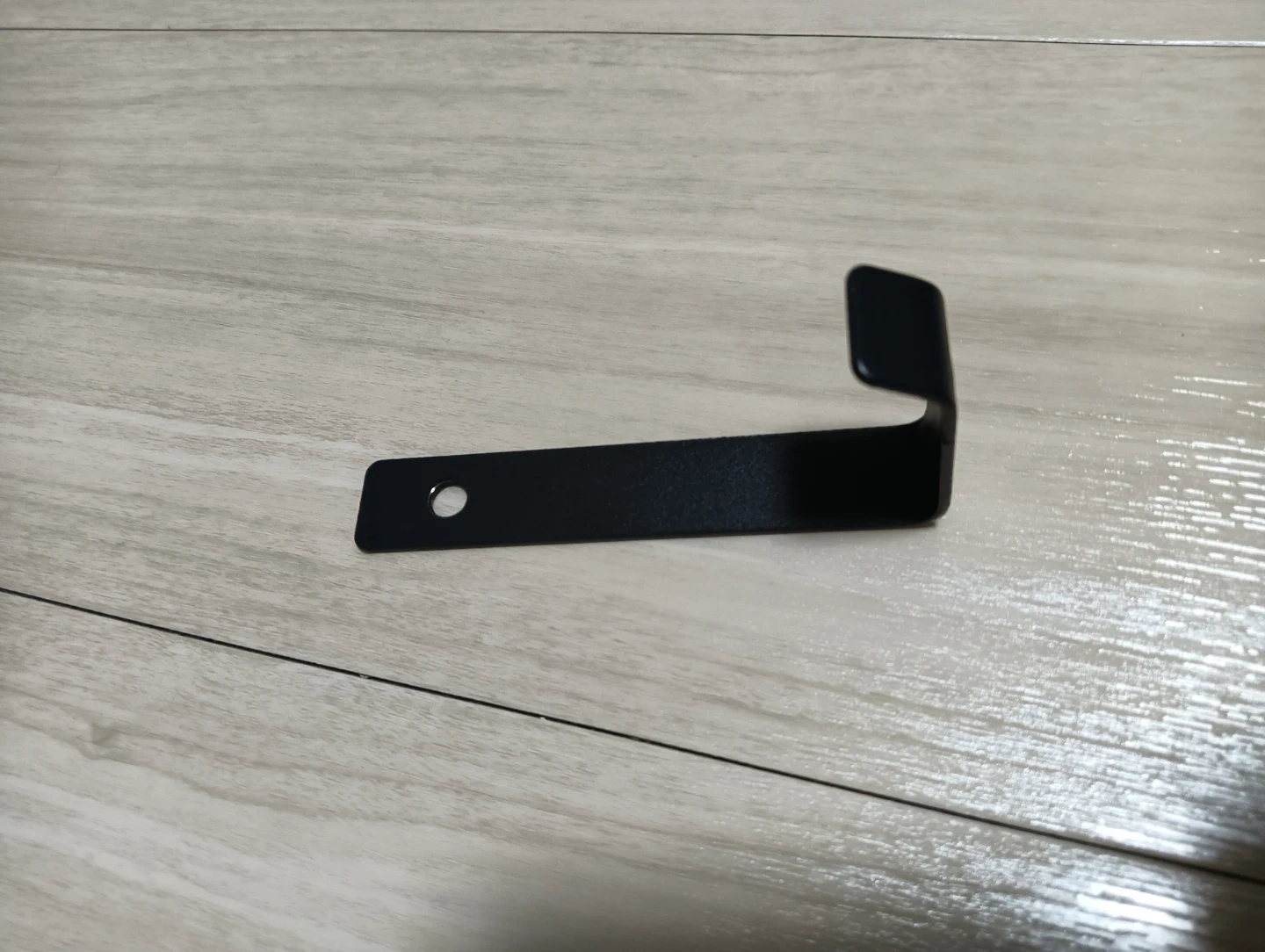 L字型 フック 金具 ブラックの写真2枚目