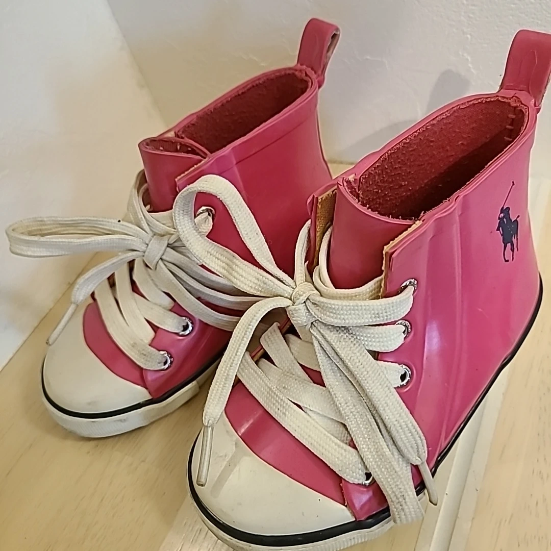 ポロラルフローレン レインブーツ ピンク 13cm