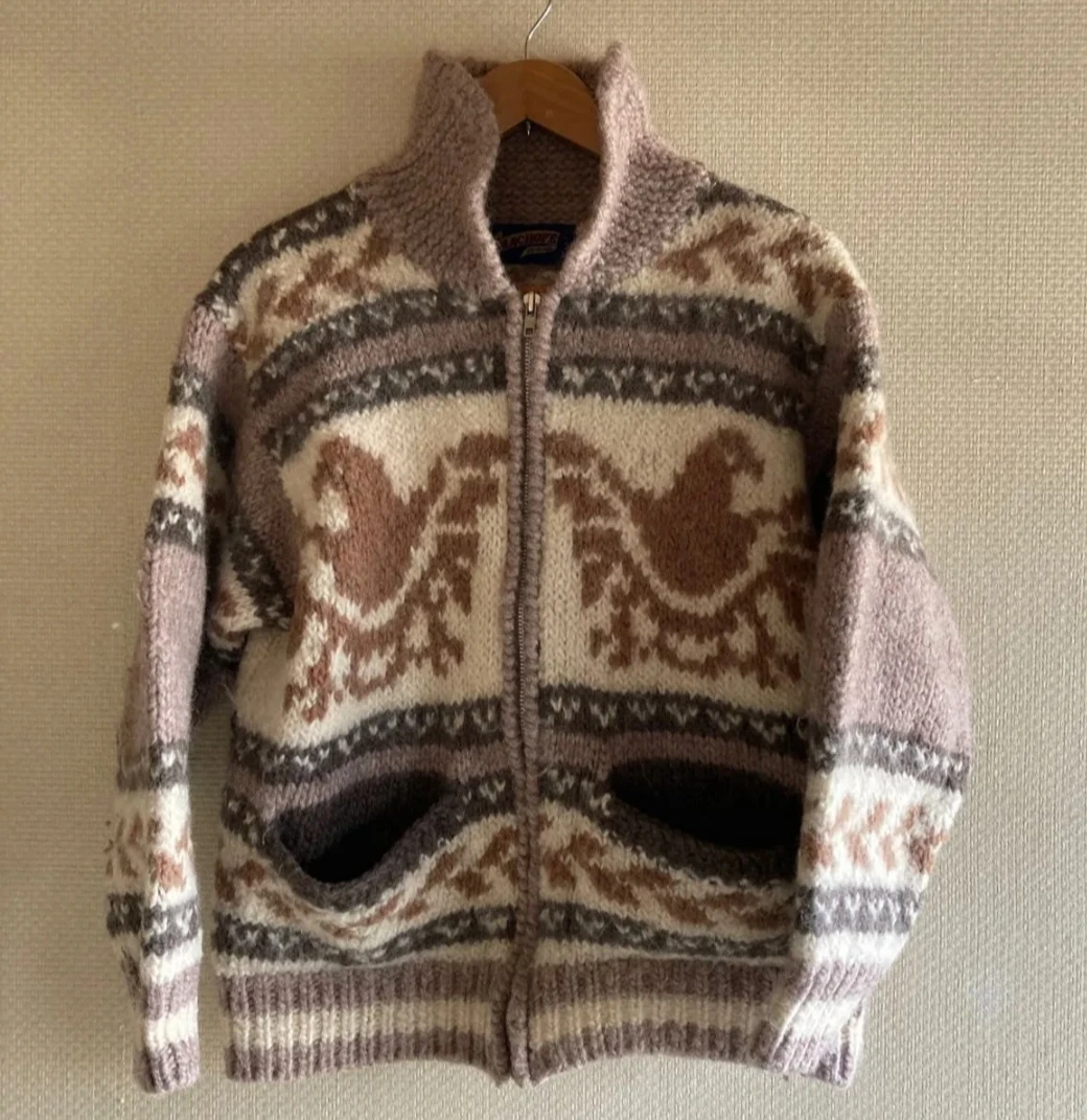 90年代ヴィンテージ.ウール100% カウチンセーター