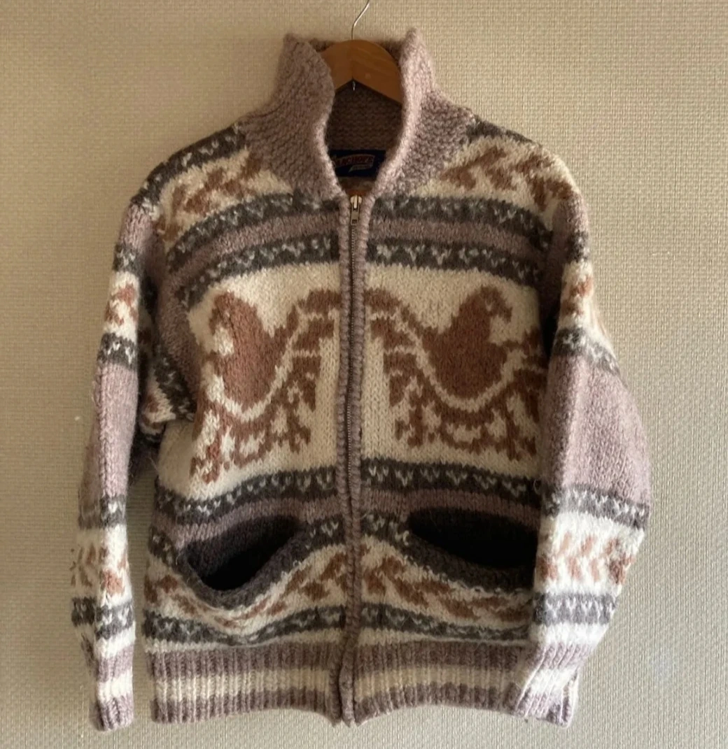 90年代ヴィンテージ.ウール100% カウチンセーター