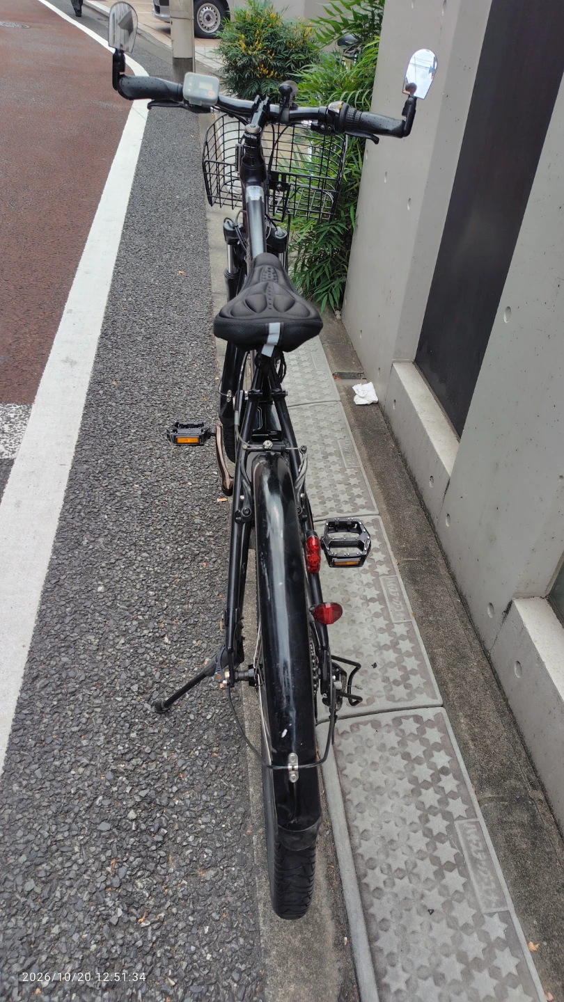 パナソニック 電動自転車 ハリヤ 黒の写真3枚目