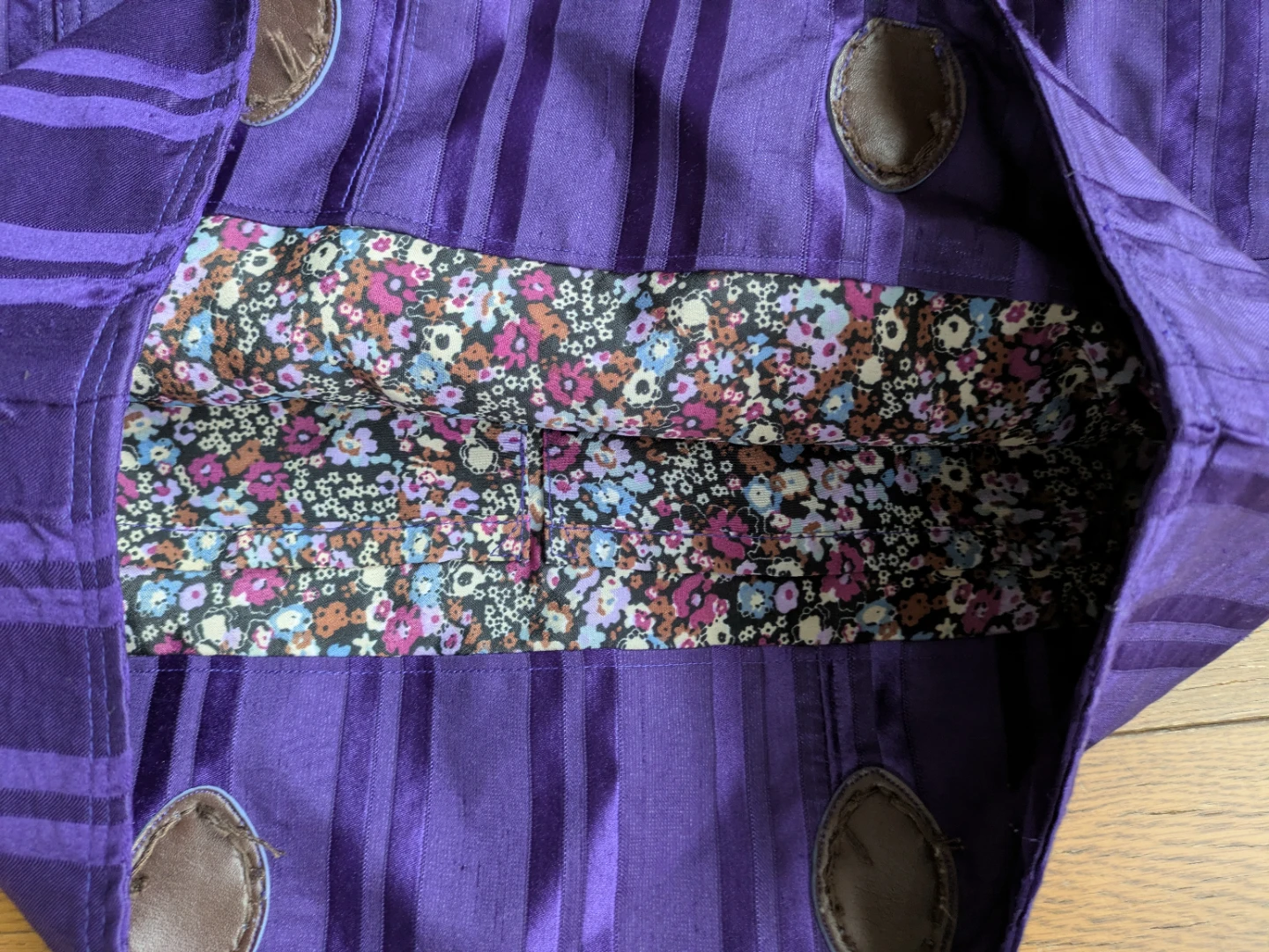 ハンドメイド　トートバッグ 2点セット(パープル)の写真3枚目