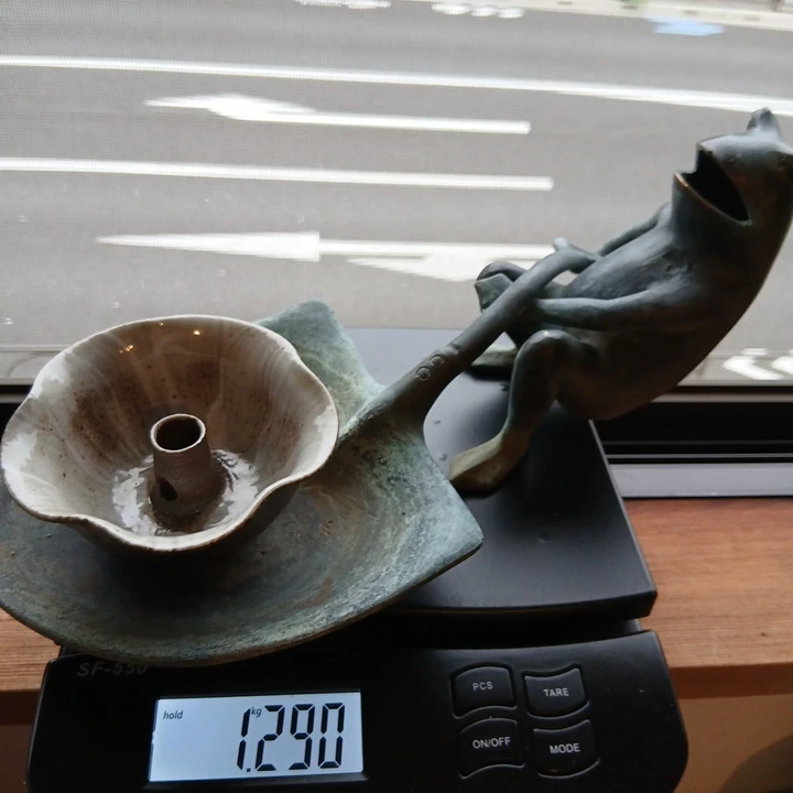 カエル モチーフ 陶器製 インテリア置物 1.29kgの写真7枚目