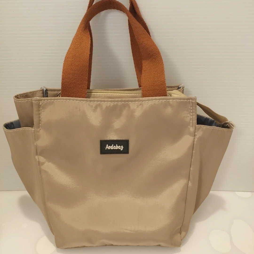 Aodabag ハンドバッグ ミニトート ベージュ