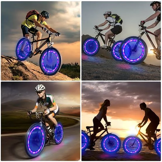 【新品】自転車用ホイールリフレクター LED内蔵 2個セット　ブルーの写真7枚目