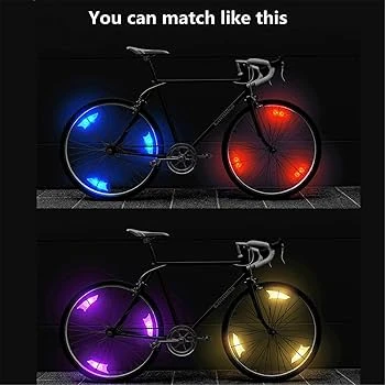 【新品】自転車用 LEDホイールリフレクター 2個セット　パープル　反射板の写真6枚目