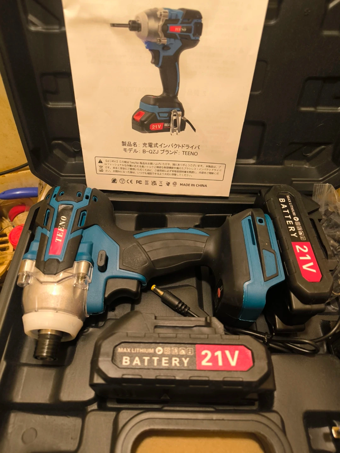 ティーノ 充電式インパクトドライバ B-QZJ、新品、未使用