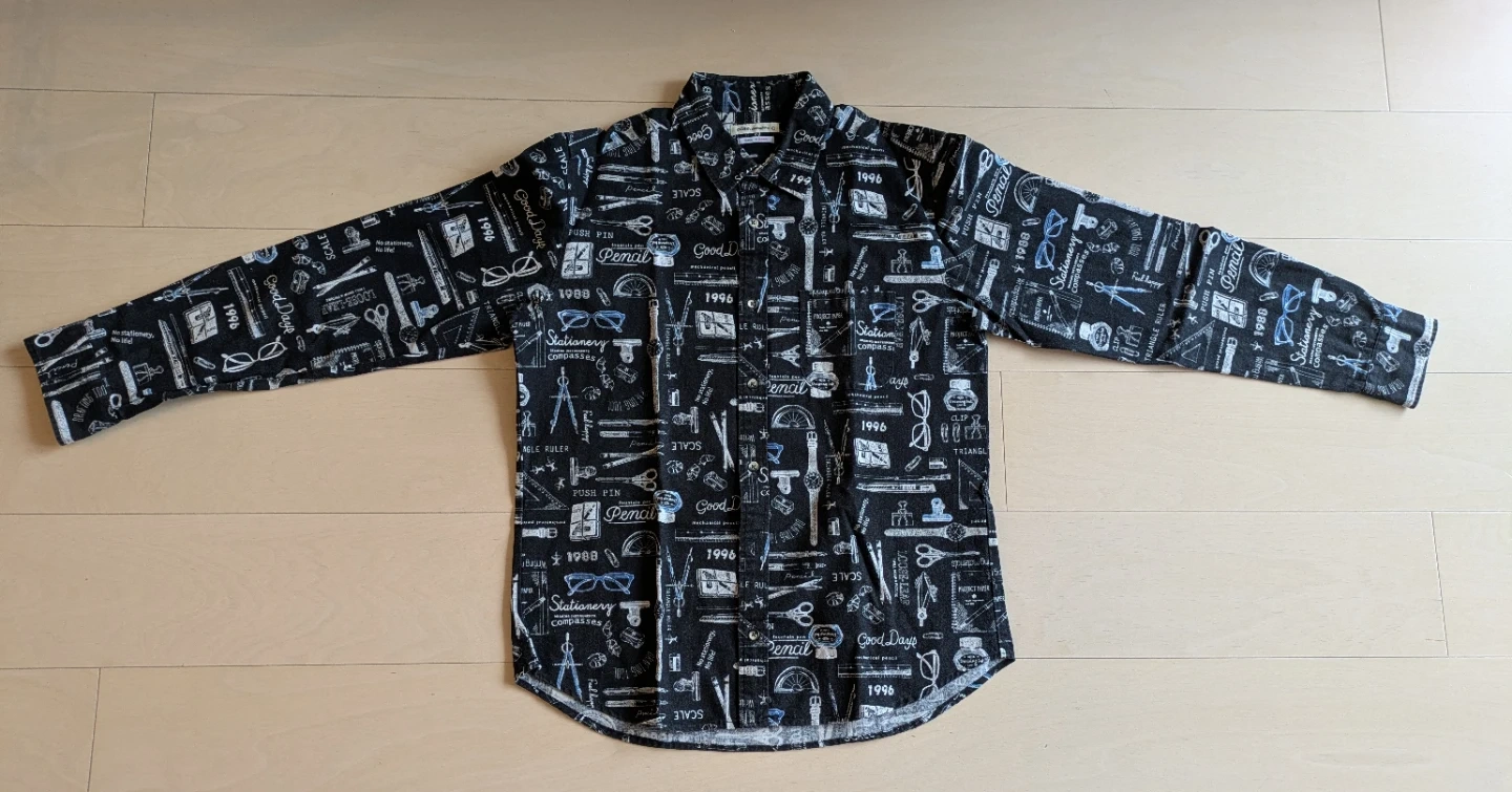 チャオインデンチャー 総柄シャツ 黒 L
