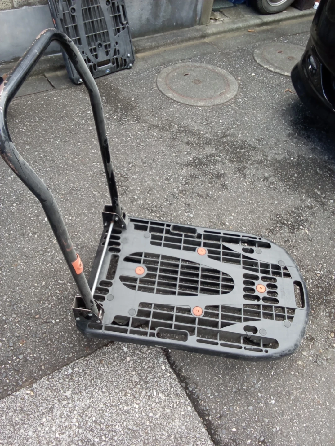 トラスコ カルティオ耐荷重200kg 折りたたみ式 台車 ブラック