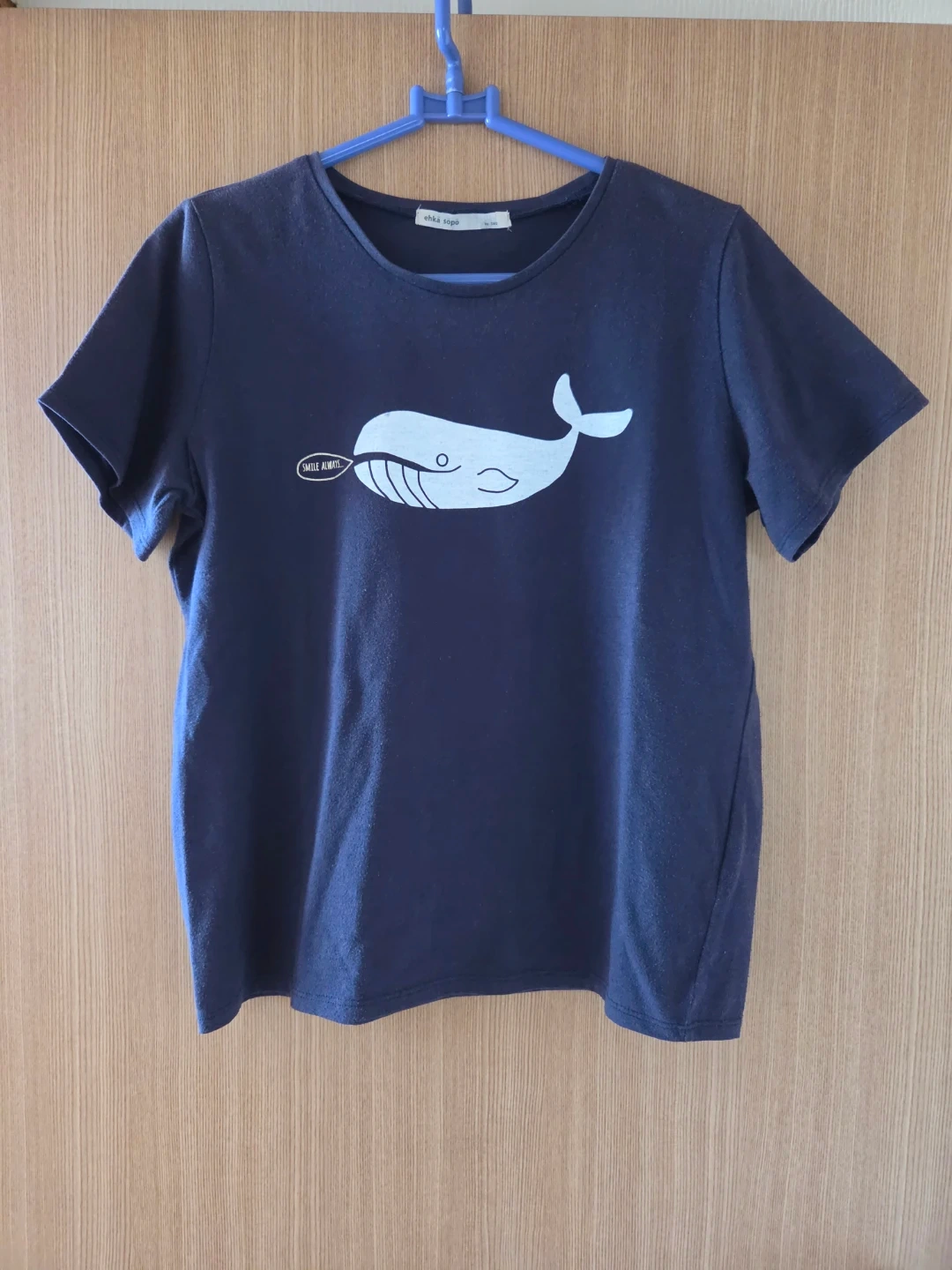 SM2 クジラプリントTシャツ ネイビ-M