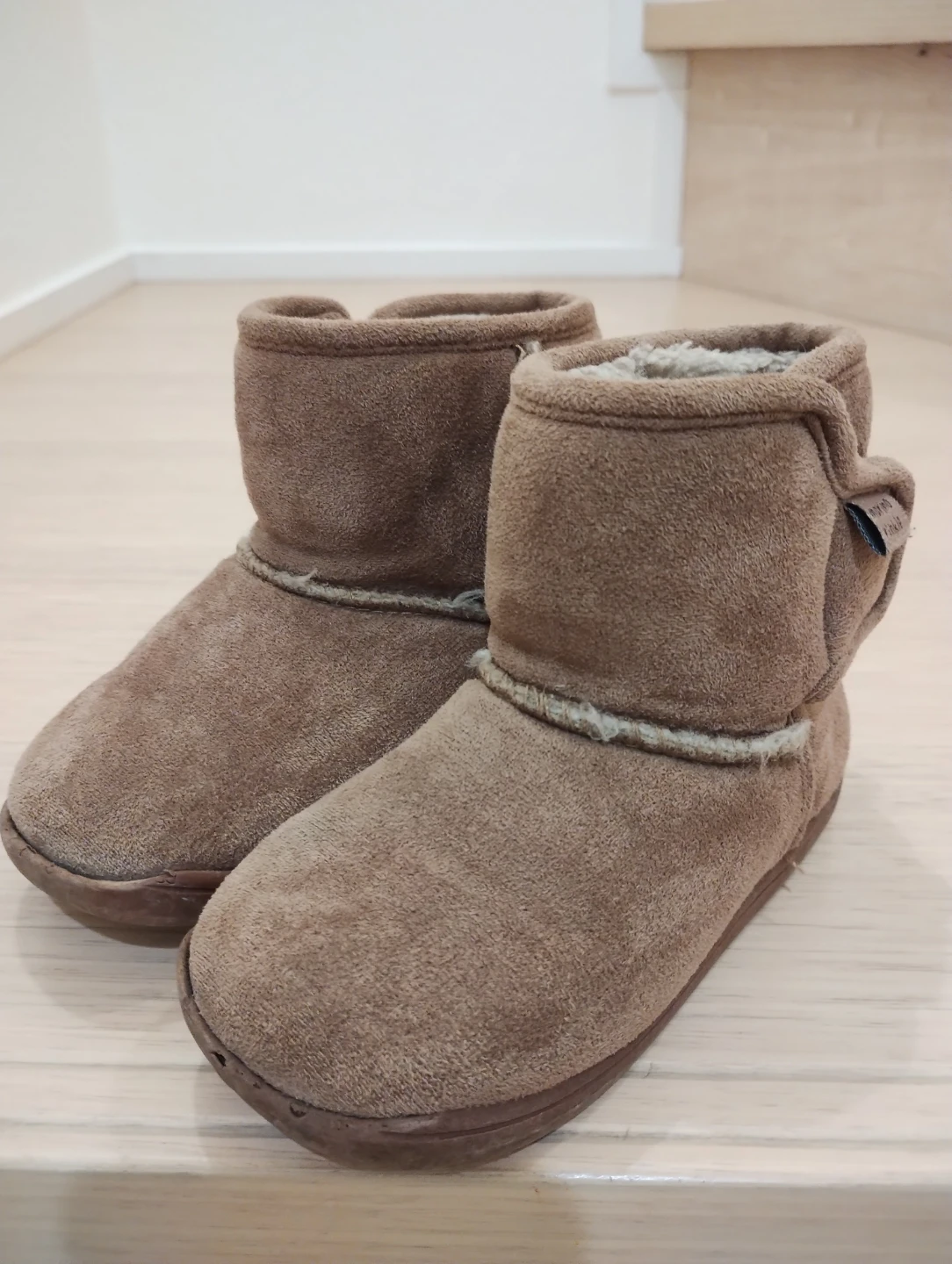 しまむら購入 キッズムートンブーツ 15cm ブラウン