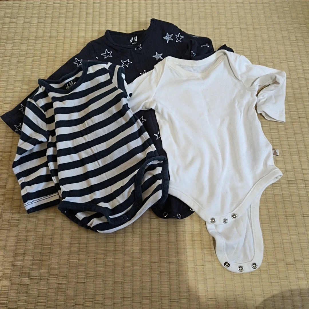 H&M ベビー 長袖ボディスーツ 3枚セット