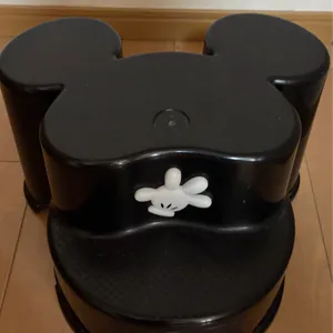 ディズニー ミッキー 踏み台 ステップ2段 黒